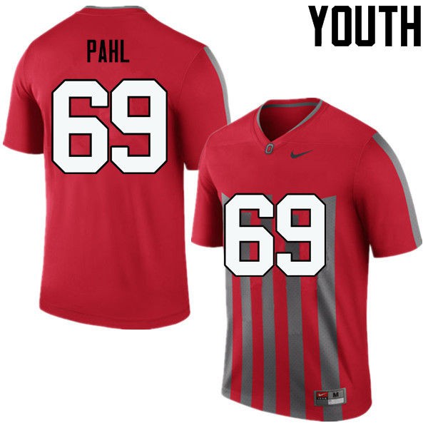 Ohio State Buckeyes #69 Brandon Pahl Youth Player Jersey Throwback